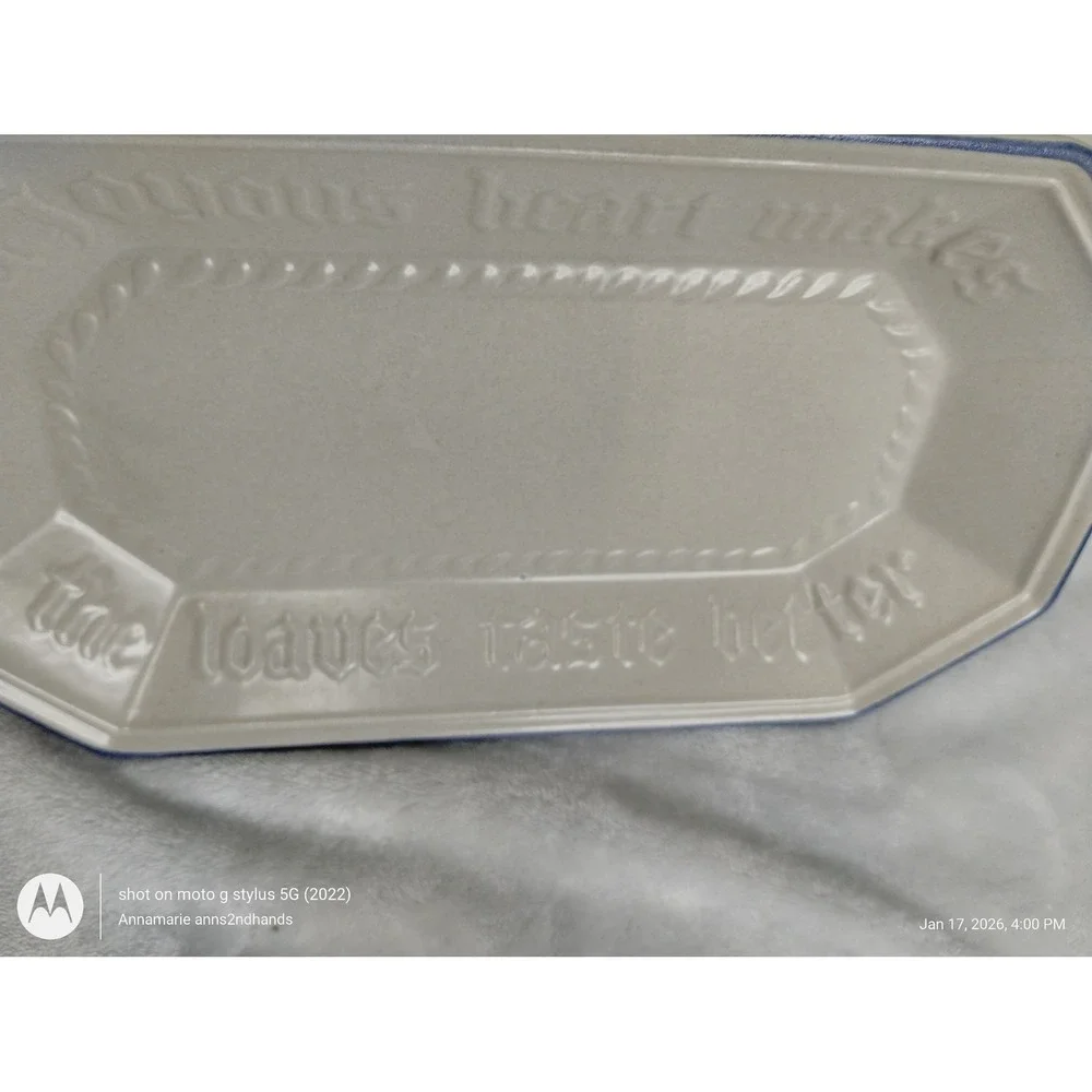 Pfaltzgraff Stoneware Tray A‎ Joyous Heart Makes Home Taste Better USA